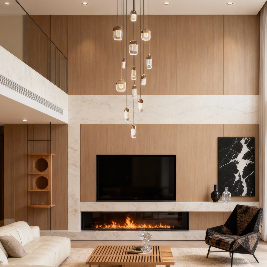 WINDSOR CRYSTAL DRAPED STAIRCASE CHANDELIER