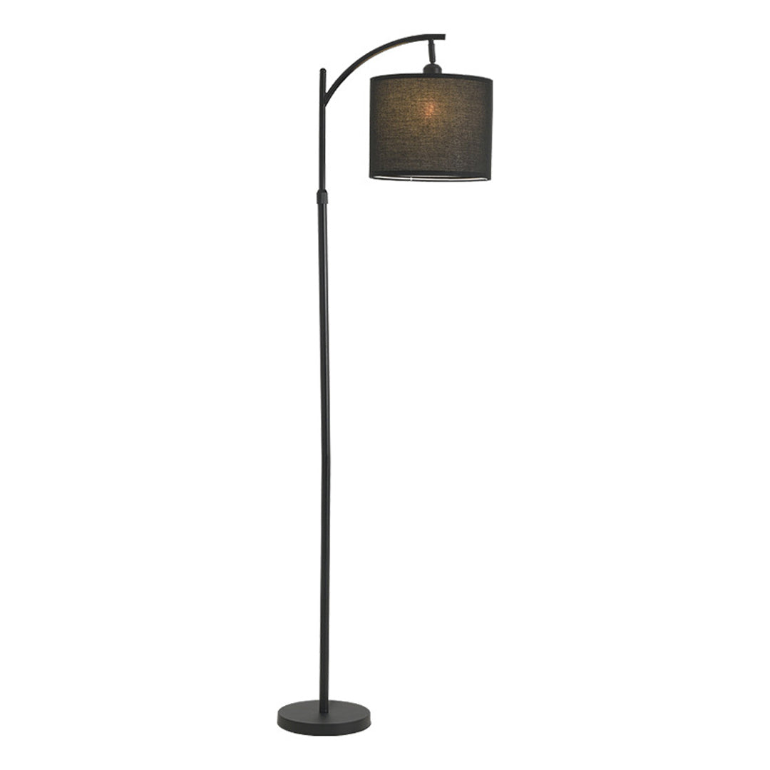 WINDSOR ARC METAL FLOOR LAMP WITH FABRIC SHADE