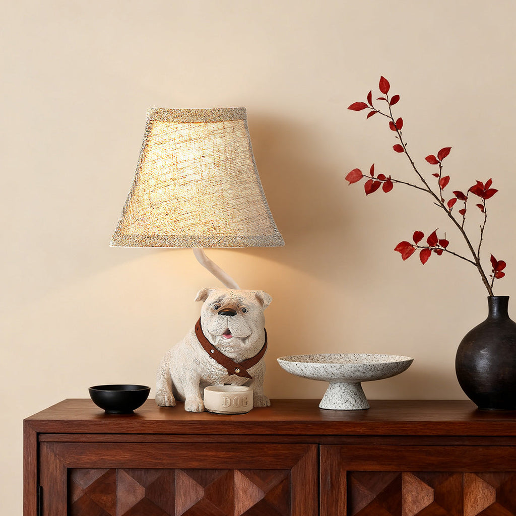 WINTHROP CANINE RESIN TABLE LANTERN