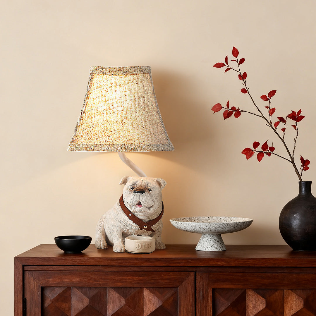 WINTHROP CANINE RESIN TABLE LANTERN