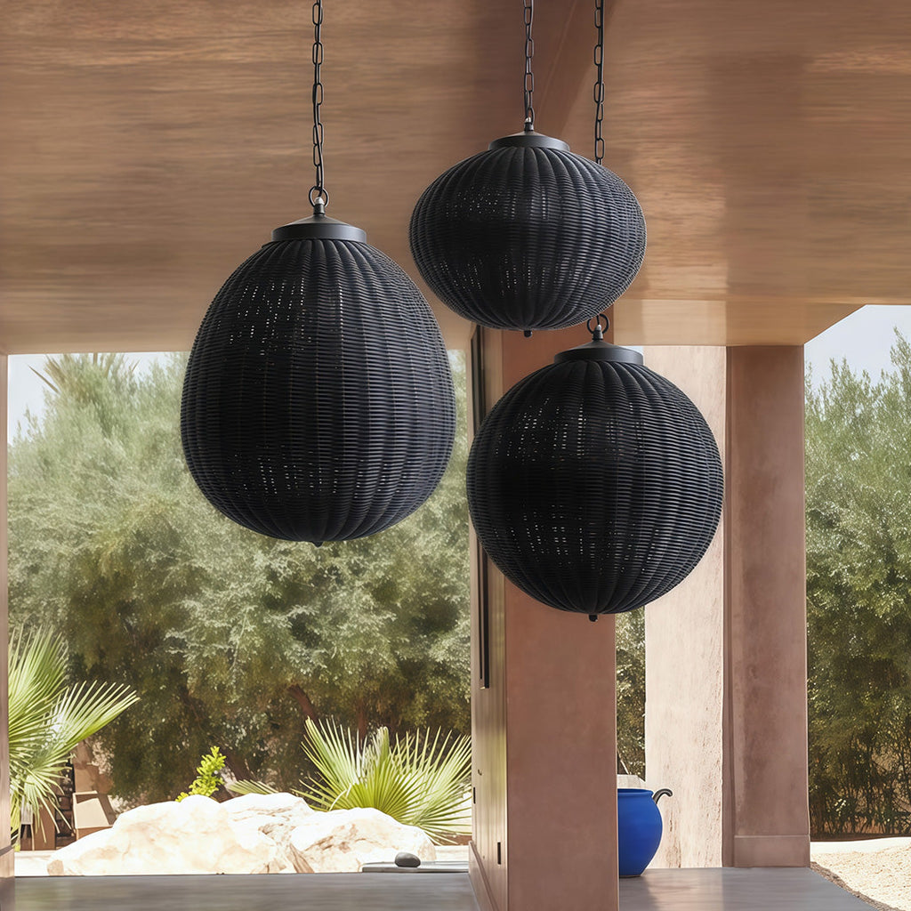 RAVENSCROFT HANDWOVEN OUTDOOR CEILING LANTERN
