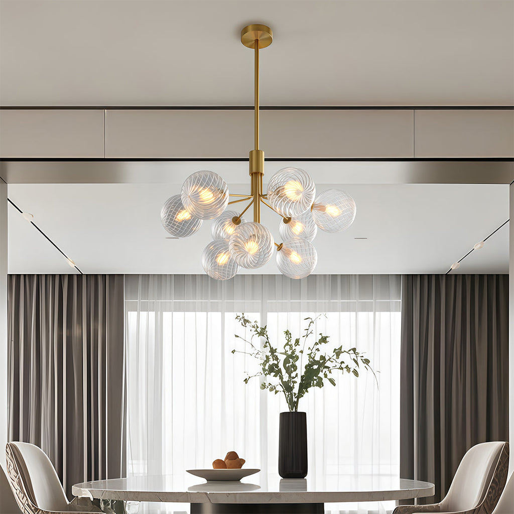 WINDSOR COPPER GLASS DRAPED CEILING LANTERN