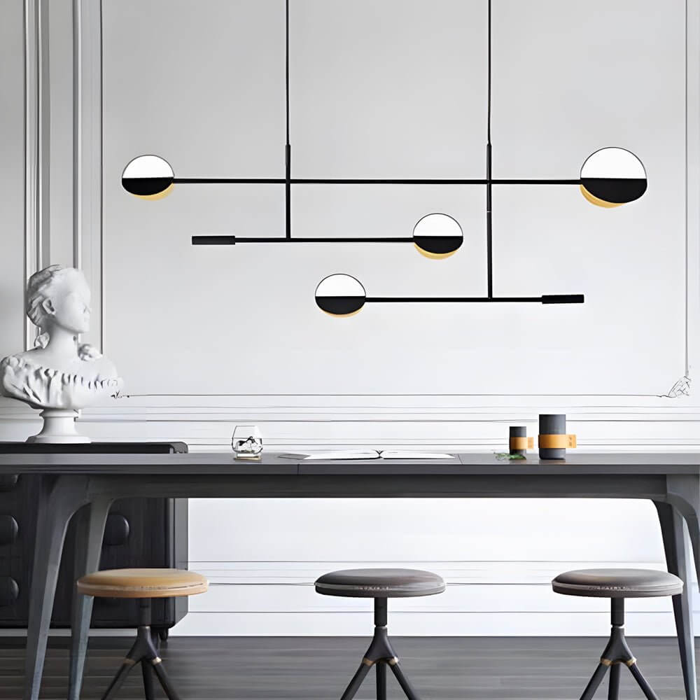WINTHORPE MODERN IRON LINEAR PENDANT WITH VARIABLE LIGHTING