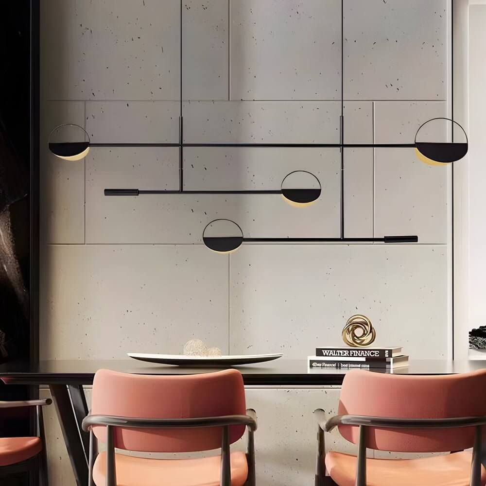 WINTHORPE MODERN IRON LINEAR PENDANT WITH VARIABLE LIGHTING