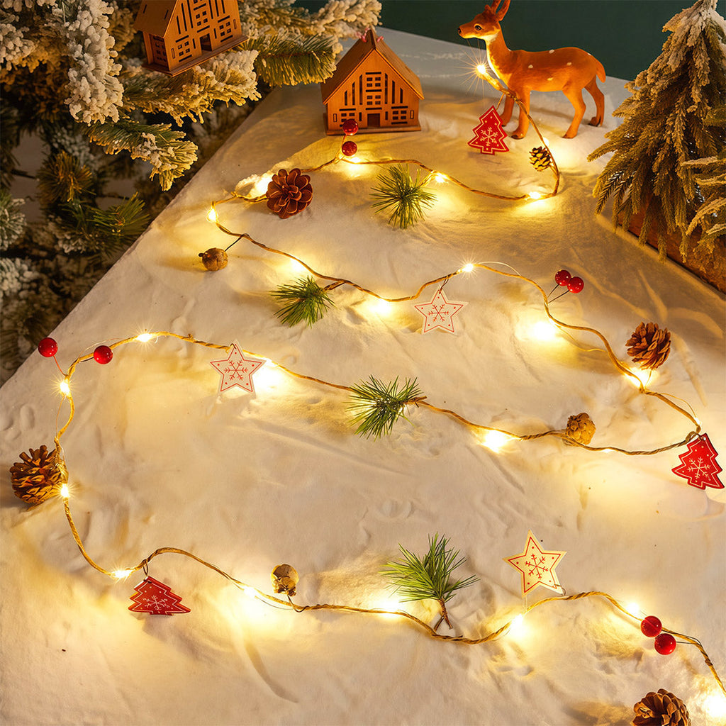 1. **WILLOUGHBY TWINKLING ORB STRING LIGHTS** - A charming duo of luminous orbs designed to drape gracefully, perfect for adding a festive glow to any holiday setting.

2. **TAVISTOCK ILLUMINATED GARLAND SET** - A delightful pair of radiant garlands, idea