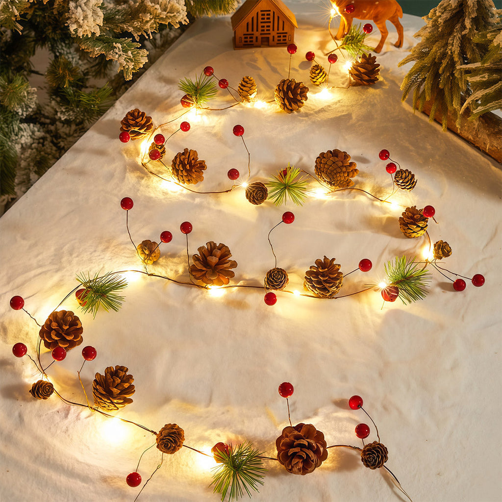 1. **WILLOUGHBY TWINKLING ORB STRING LIGHTS** - A charming duo of luminous orbs designed to drape gracefully, perfect for adding a festive glow to any holiday setting.

2. **TAVISTOCK ILLUMINATED GARLAND SET** - A delightful pair of radiant garlands, idea