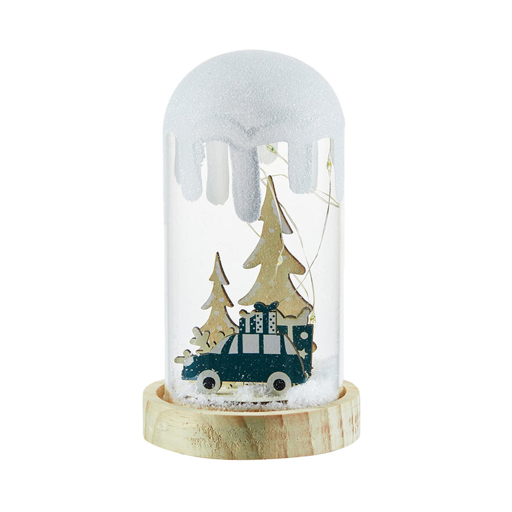WINTERDALE WOODEN SNOWSCAPE LANTERN ORNAMENT