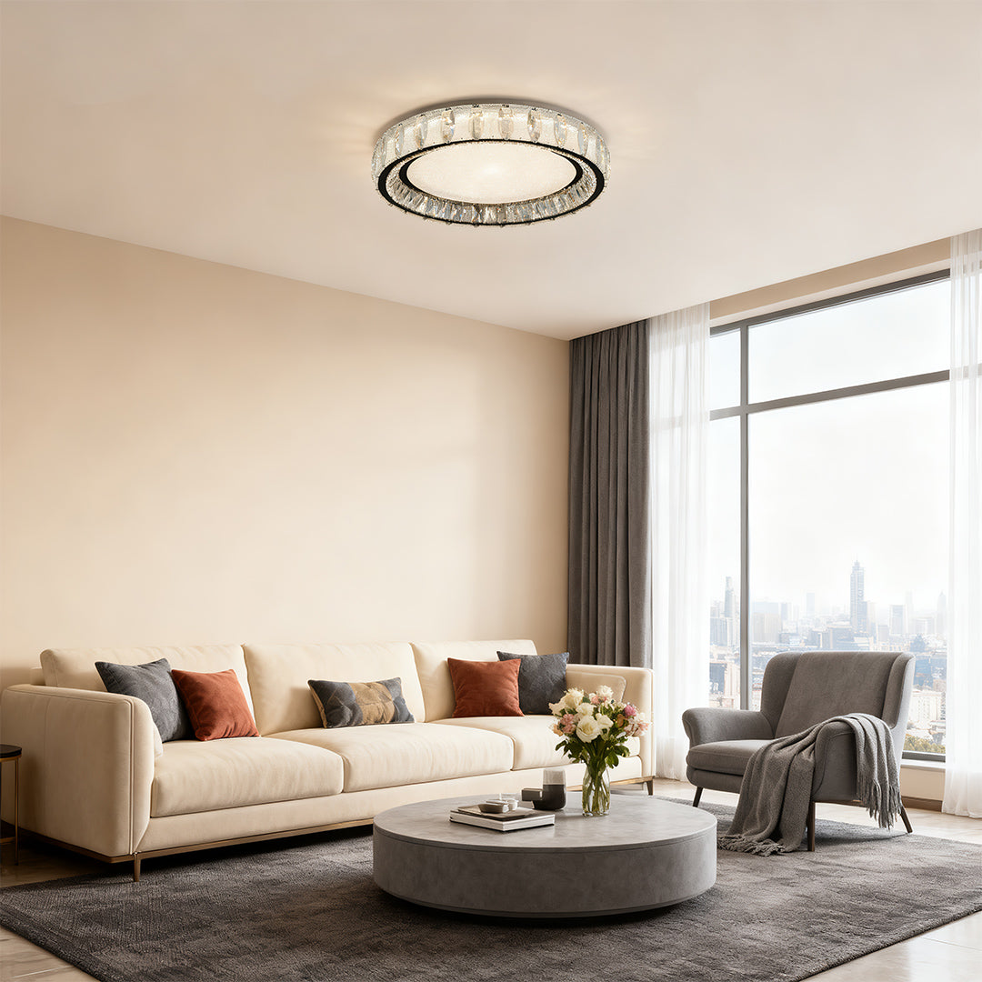 WINDSOR CRYSTAL FLUSH CEILING GLOW