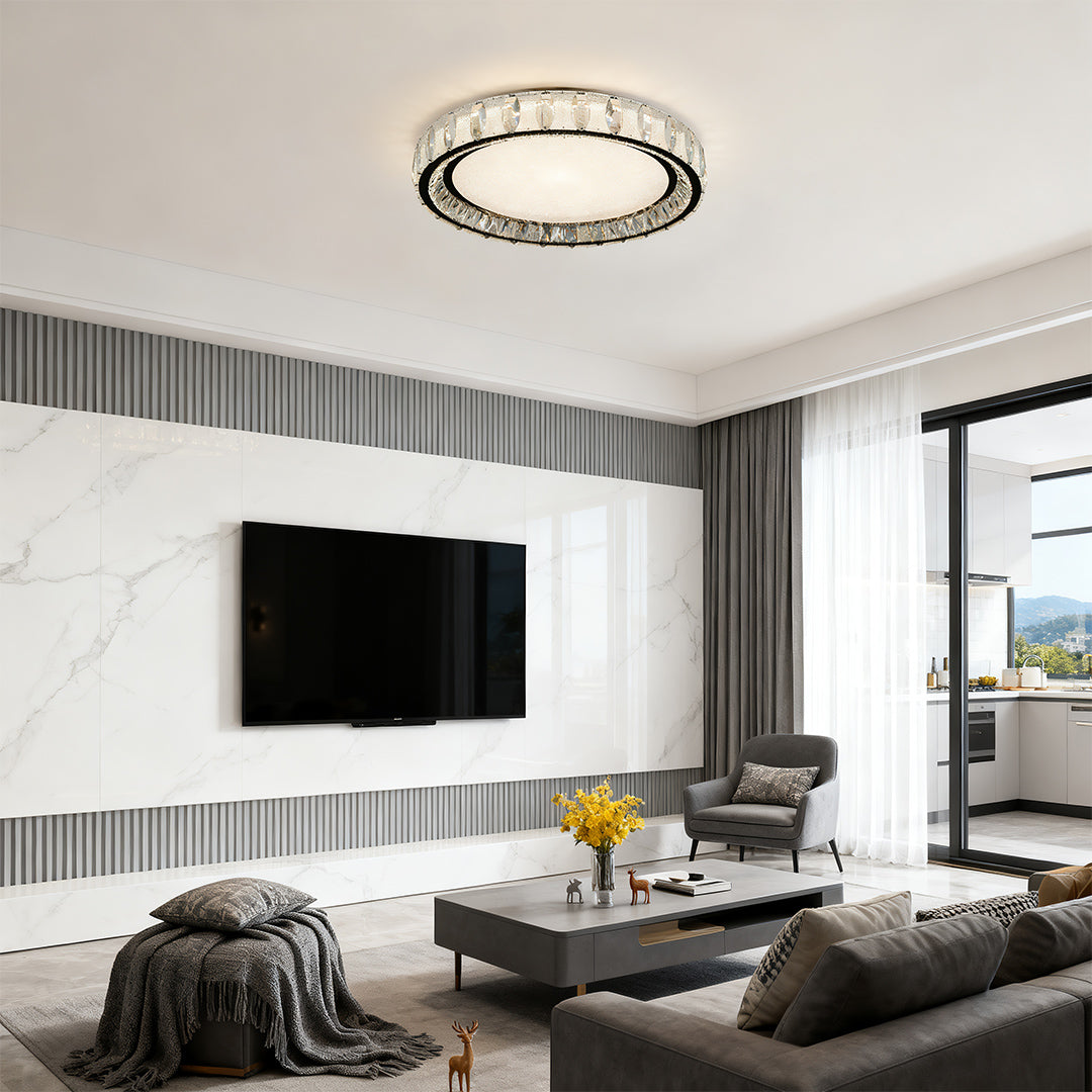 WINDSOR CRYSTAL FLUSH CEILING GLOW
