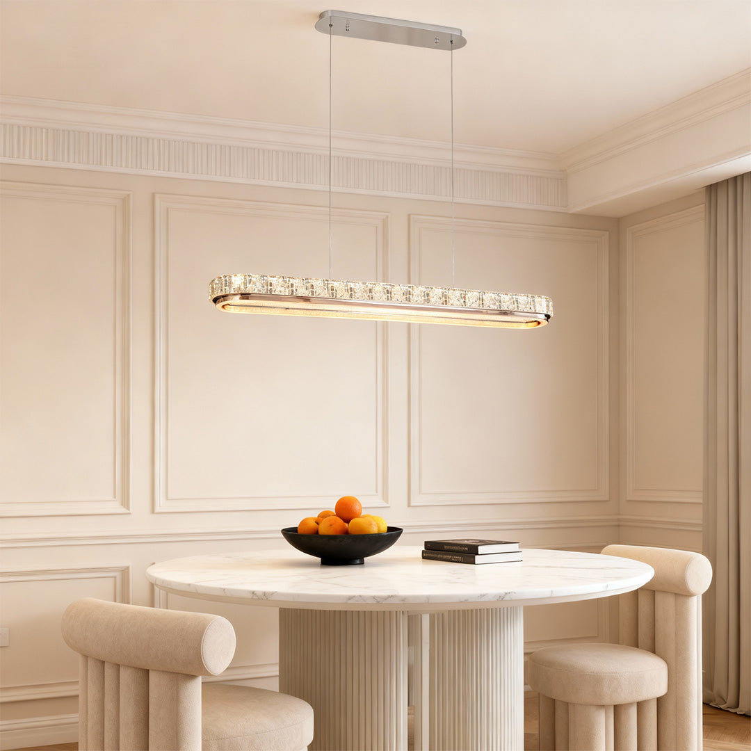 WINDSOR CRYSTAL STRAND LINEAR PENDANT LIGHT