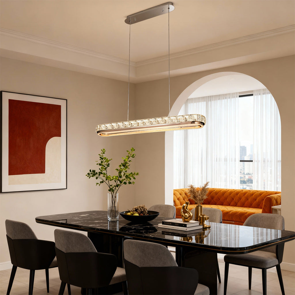 WINDSOR CRYSTAL STRAND LINEAR PENDANT LIGHT