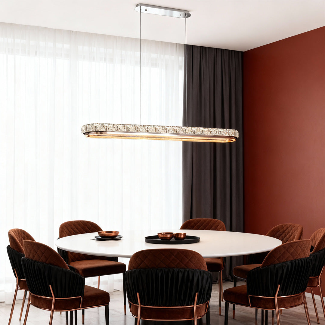 WINDSOR CRYSTAL STRAND LINEAR PENDANT LIGHT