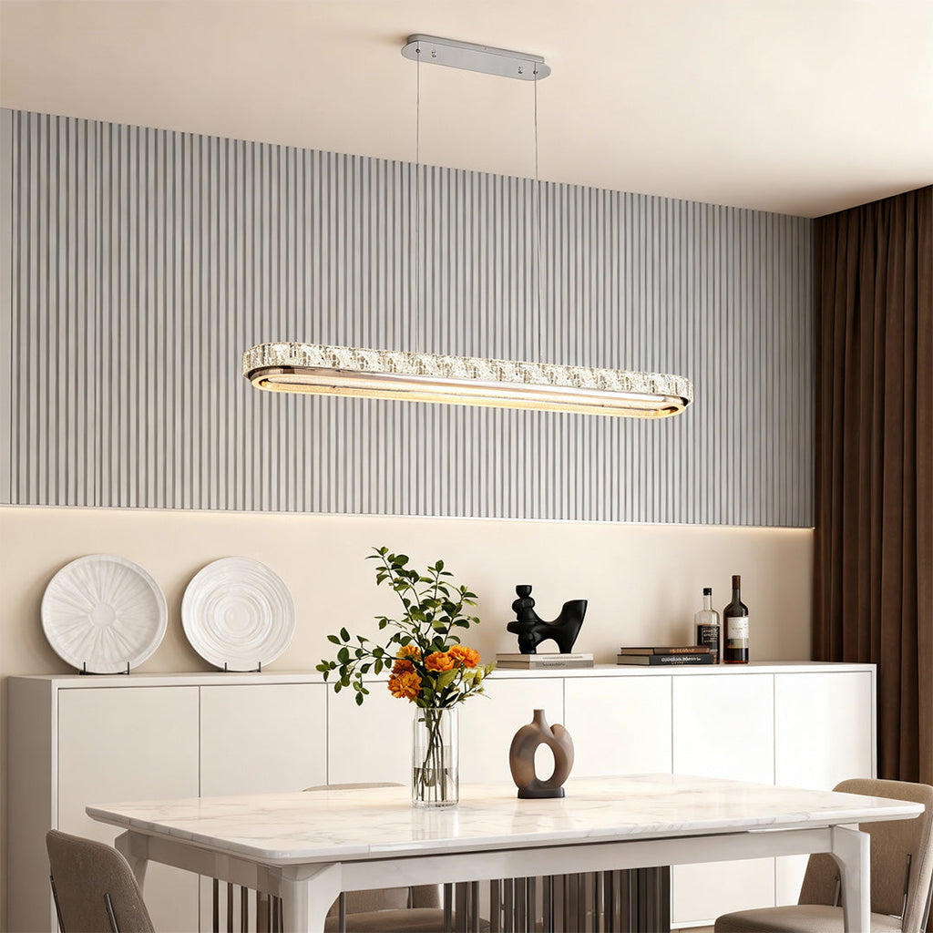 WINDSOR CRYSTAL STRAND LINEAR PENDANT LIGHT