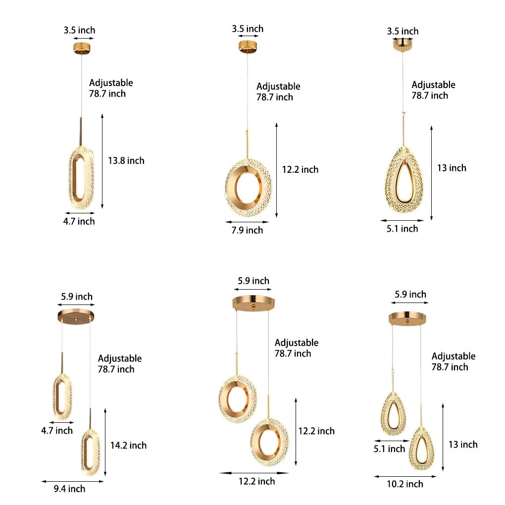 WINDSOR DROP CIRCLE DIMMING PENDANT LIGHT