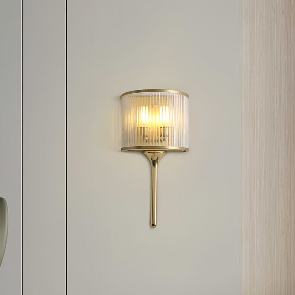 BRAMBLEFORD BRASS & GLASS WALL SCONCE
