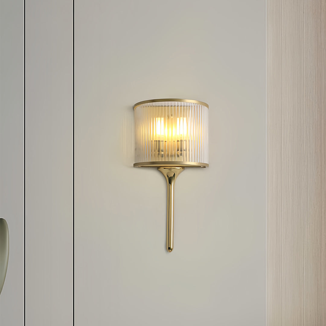 BRAMBLEFORD BRASS & GLASS WALL SCONCE