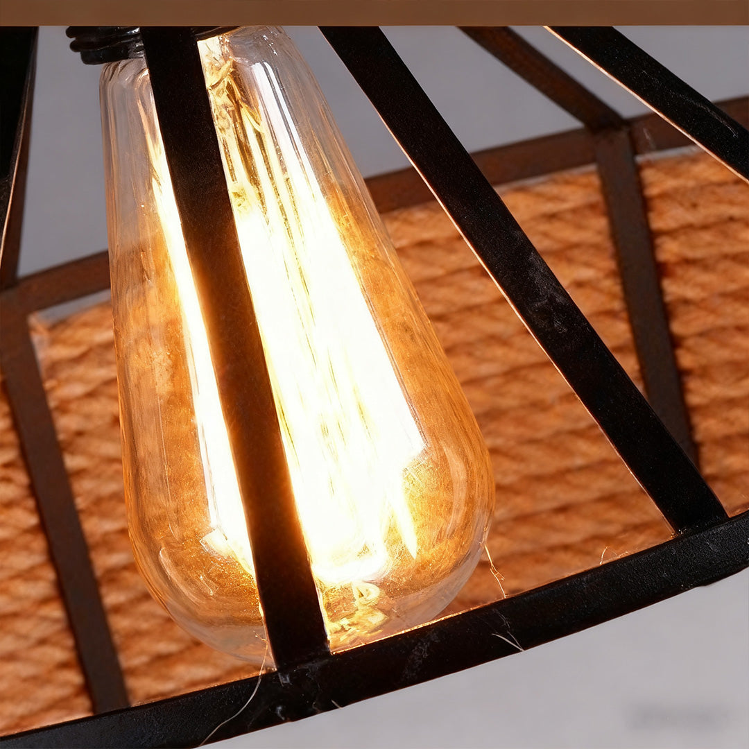 WINDSOR HEMP-WRAPPED CIRCULAR CEILING LANTERN
