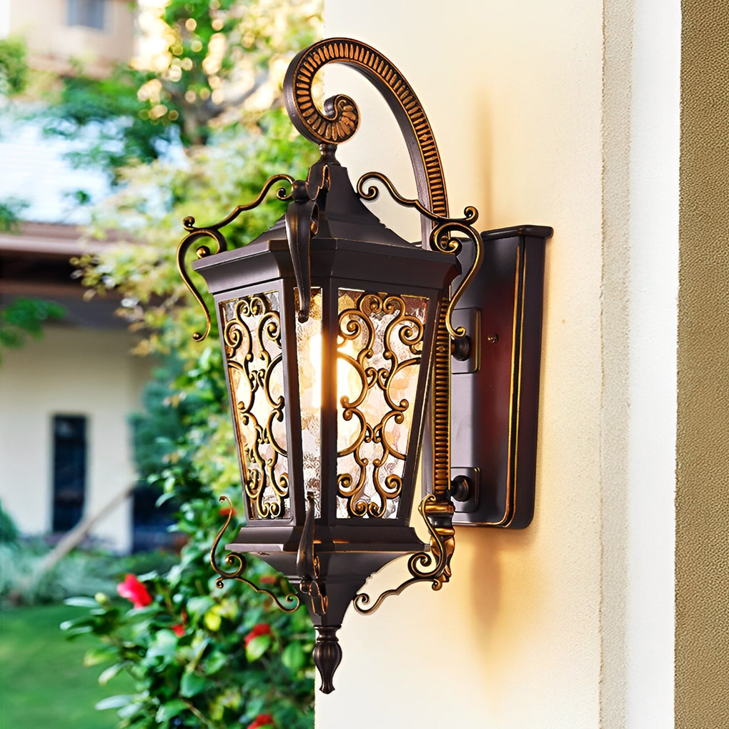 WHITBY VINTAGE BRASS OUTDOOR LIGHTING SCONCE
