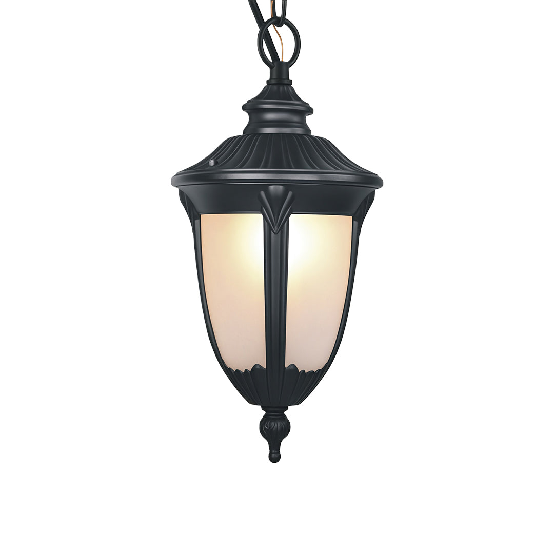 HEATHCLIFF BLACK METAL PORCH HANGING LANTERN