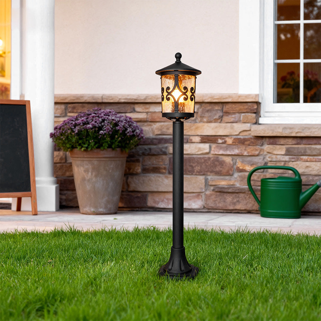 FENWICK RUSTIC GARDEN BOLLARD LANTERN