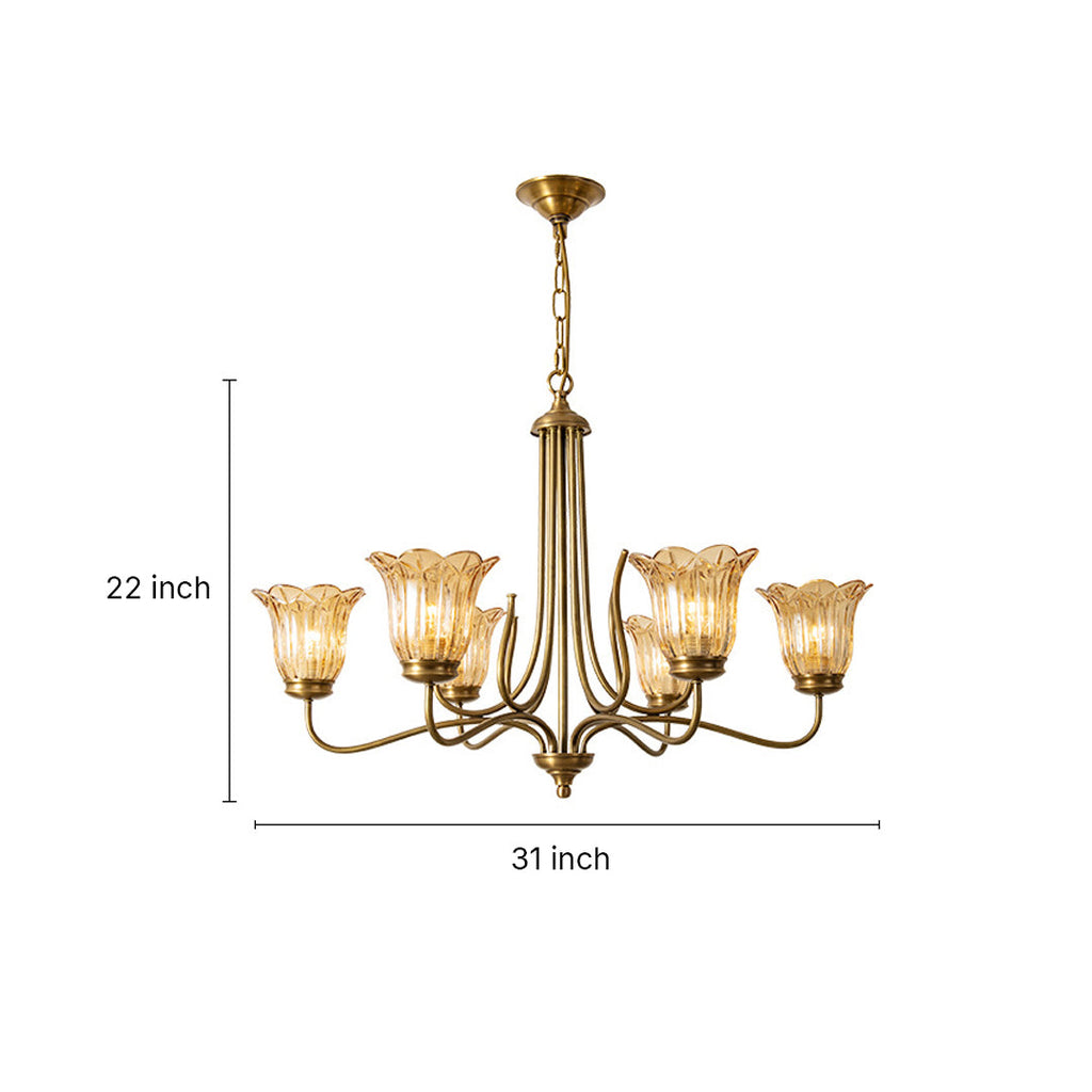 WINDSOR COPPER GLASS ORB CHANDELIER