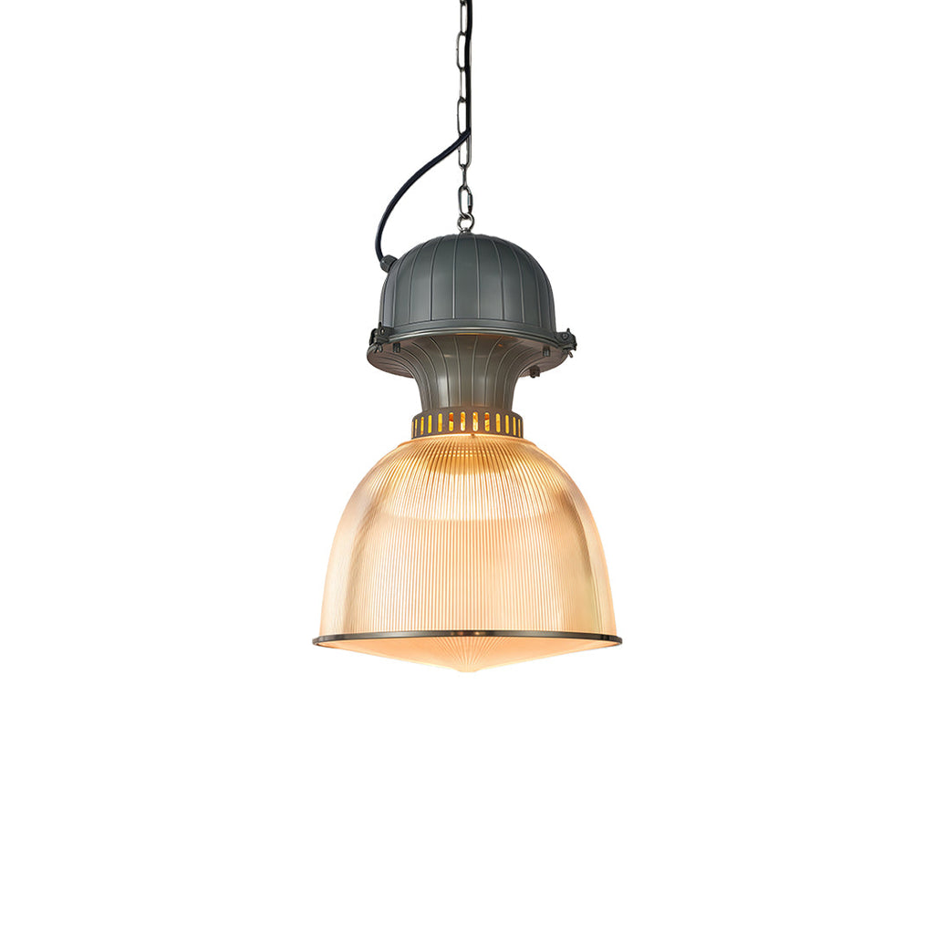 WINTHROP GRAY ALUMINUM INDUSTRIAL PENDANT LAMP