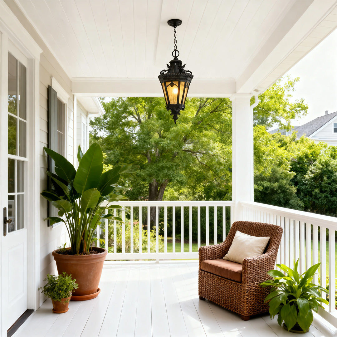 RAVENSTONE BLACK ALUMINUM OUTDOOR PENDANT LIGHT