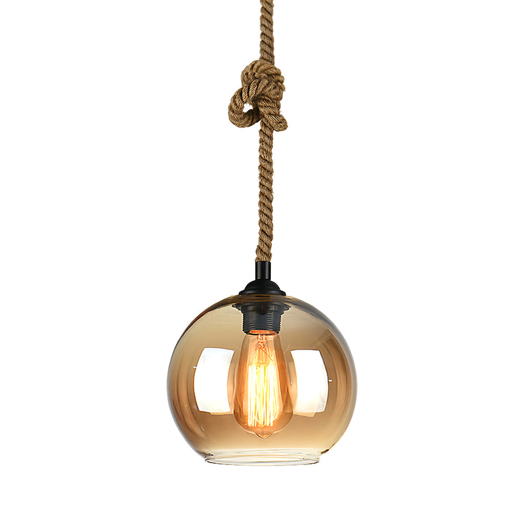 FENWICK HEMP ROPE LED HANGING LANTERN