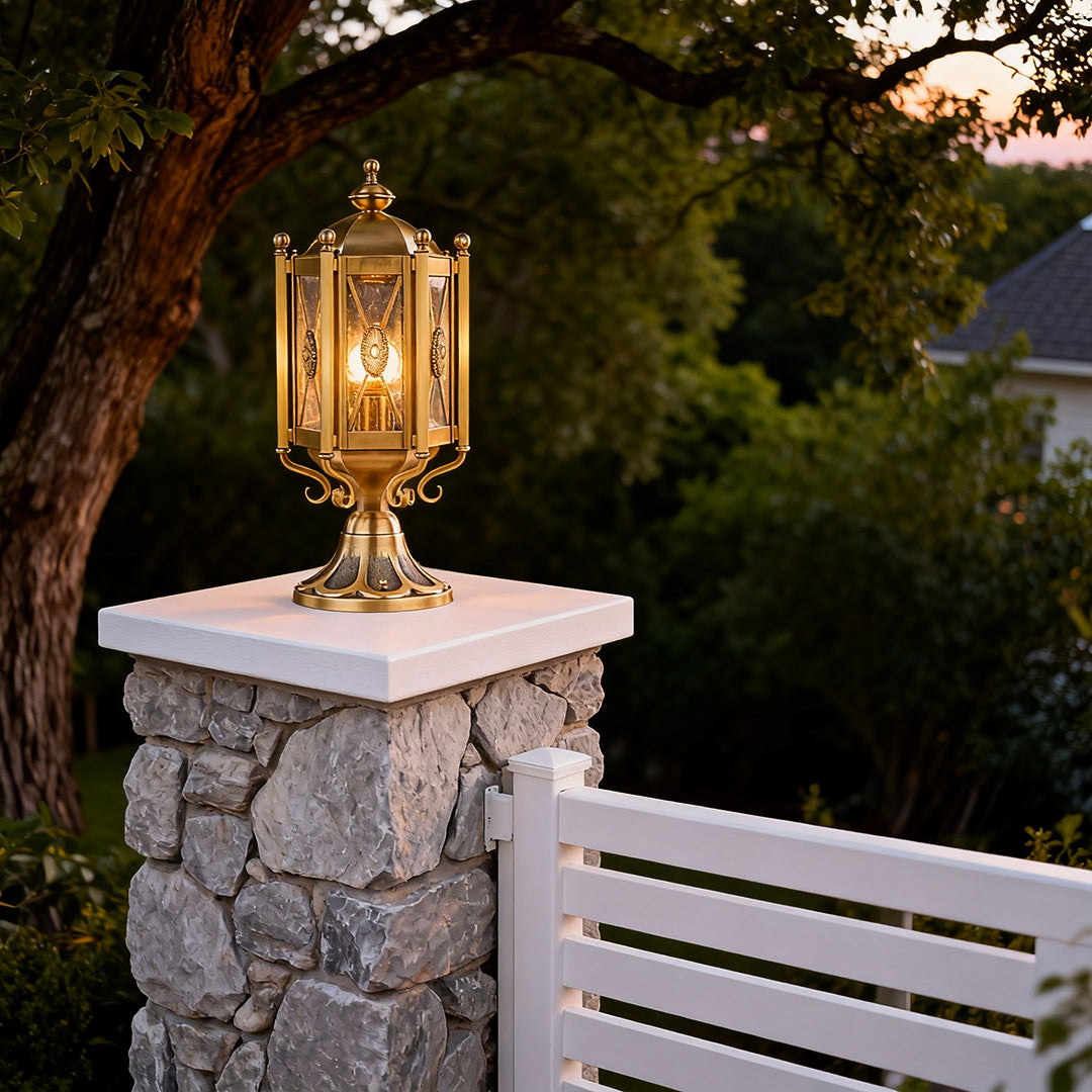 WINDSOR COPPER OUTDOOR COLUMN LANTERN