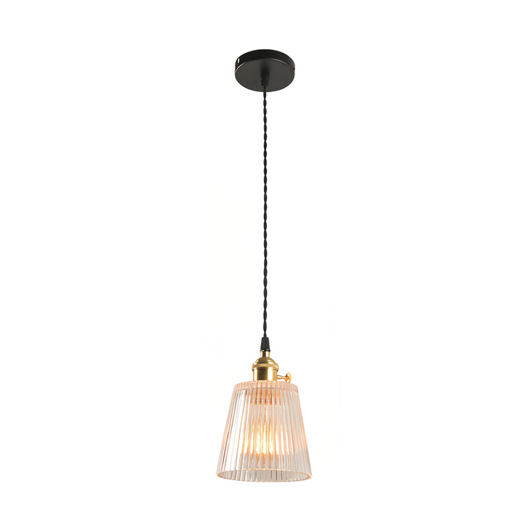 WINTERBOURNE CLEAR GLASS BRASS HANGING LANTERN