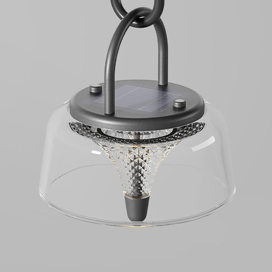 WINTHROP SOLAR-CHARGED CRYSTAL HANGING LANTERN