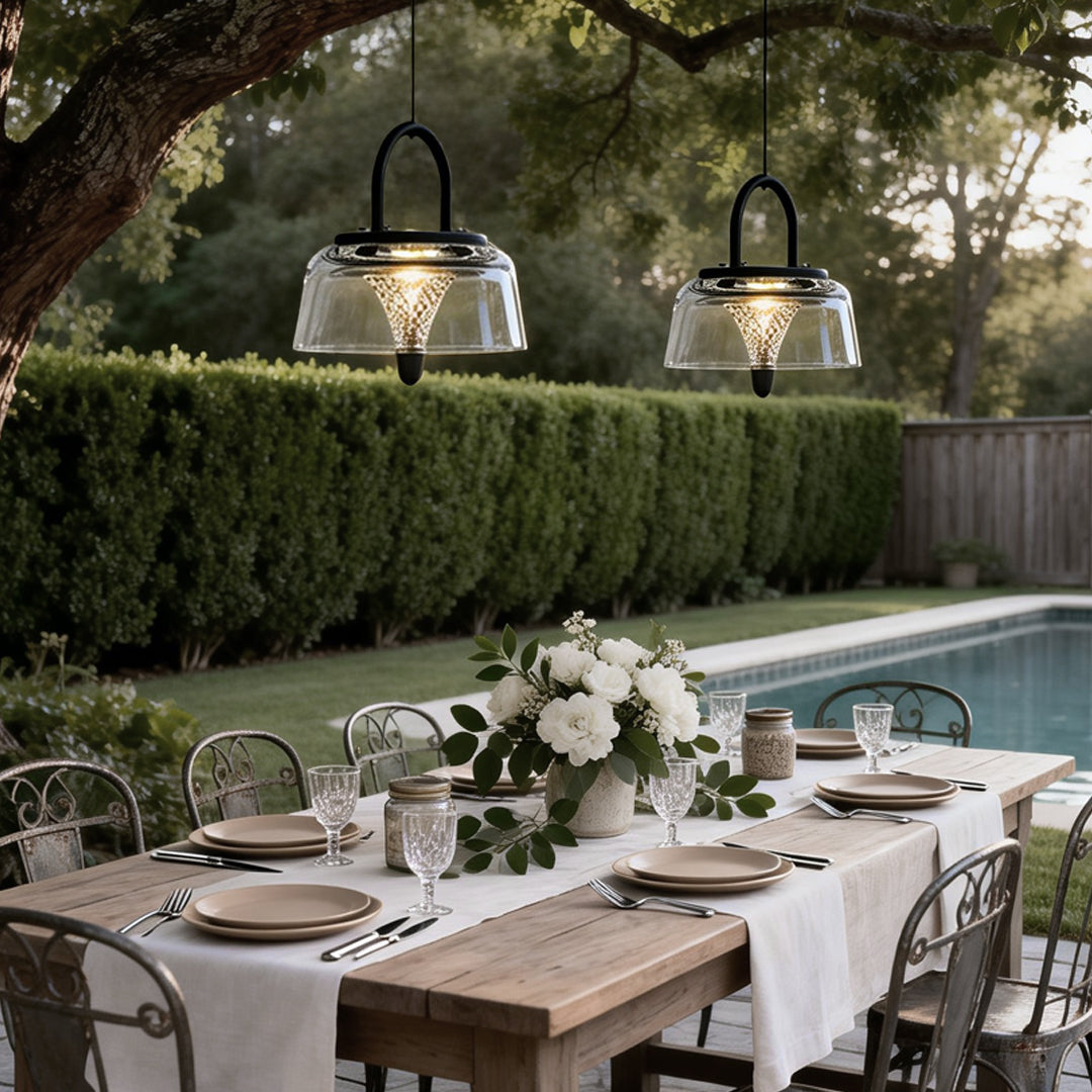 WINTHROP SOLAR-CHARGED CRYSTAL HANGING LANTERN