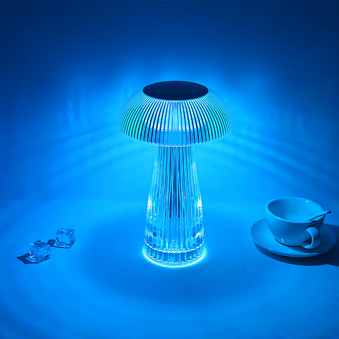 1. **WILLOUGHBY ILLUMINATED ACRYLIC TABLE LAMP**  
   A strikingly clear lamp that combines modern design with portability, perfect for adding a luminous touch to any space.

2. **FENWICK TRANSLUCENT ACRYLIC LAMP**  
   This portable lamp showcases a slee