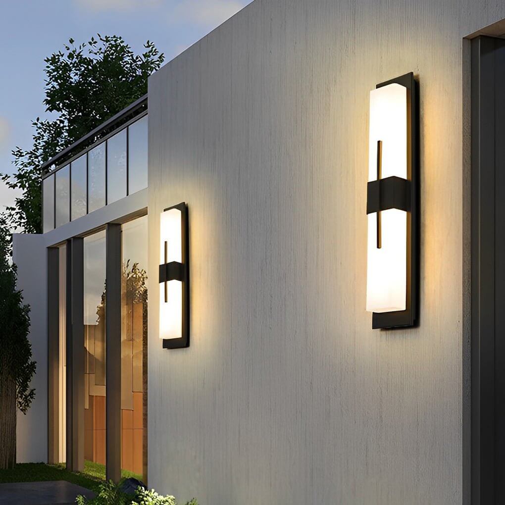 WINTERBOURNE RECTANGULAR BLACK LED OUTDOOR WALL SCONCE