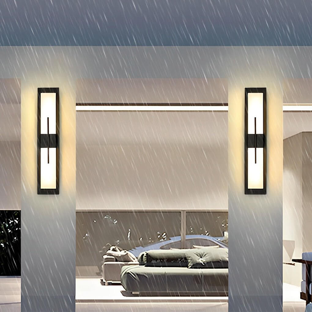 WINTERBOURNE RECTANGULAR BLACK LED OUTDOOR WALL SCONCE