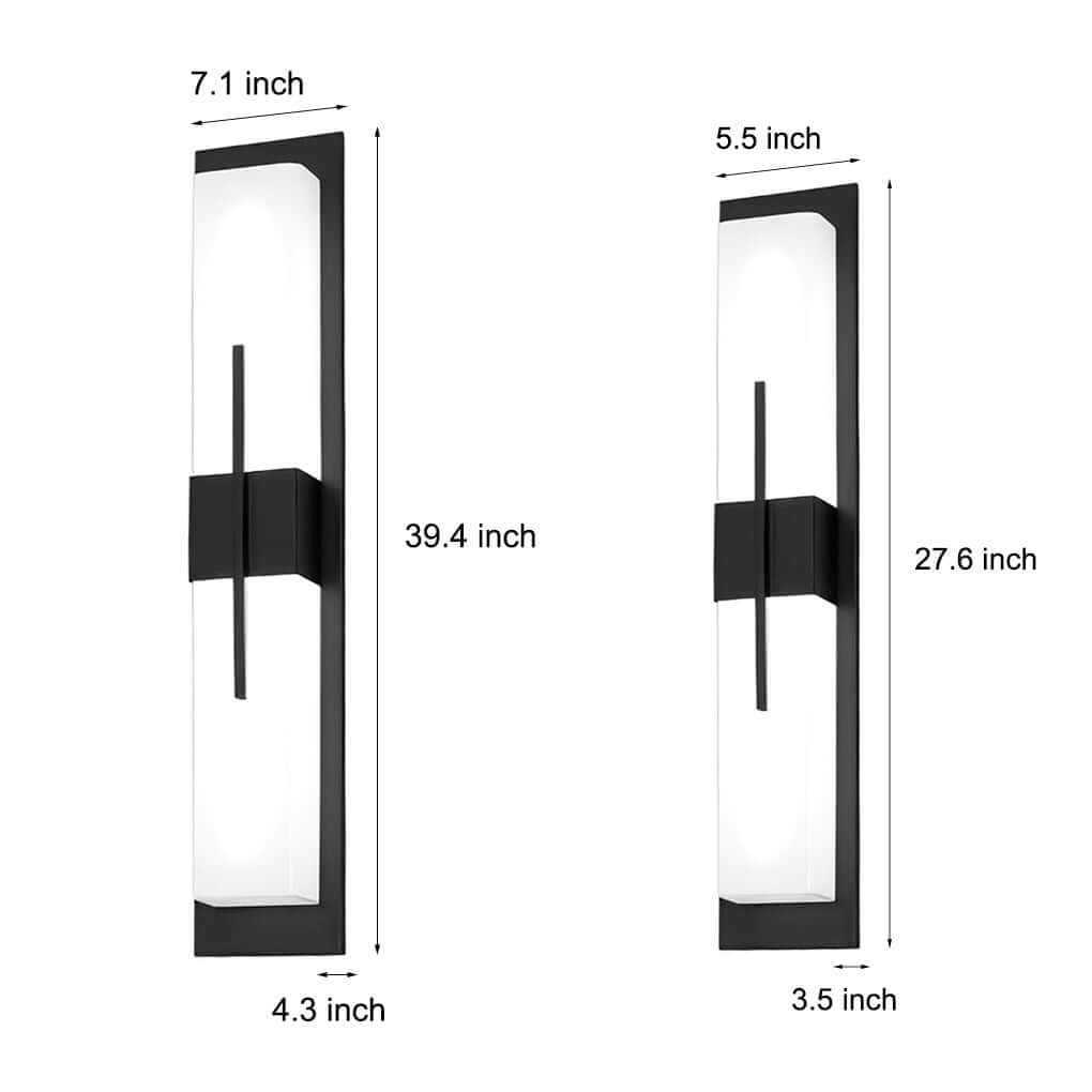 WINTERBOURNE RECTANGULAR BLACK LED OUTDOOR WALL SCONCE