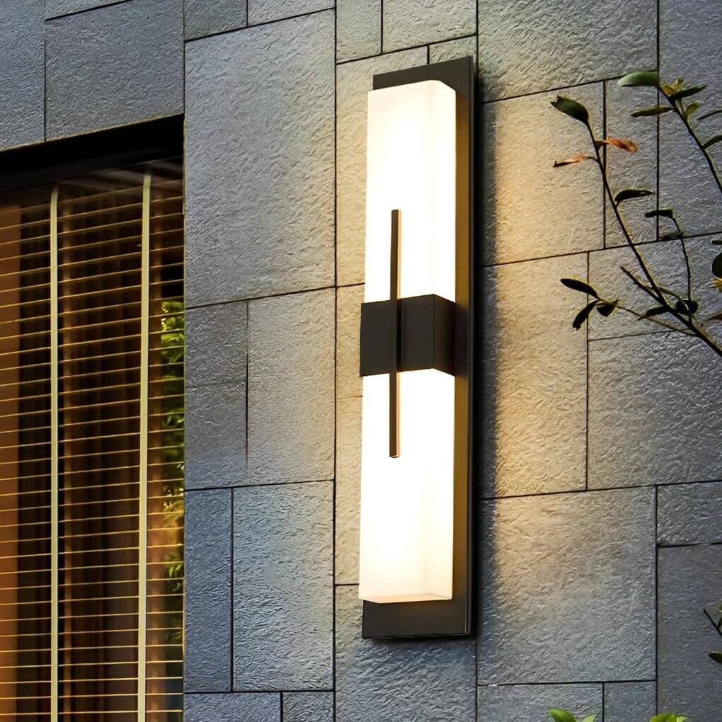 WINTERBOURNE RECTANGULAR BLACK LED OUTDOOR WALL SCONCE