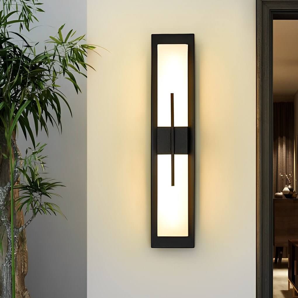 WINTERBOURNE RECTANGULAR BLACK LED OUTDOOR WALL SCONCE