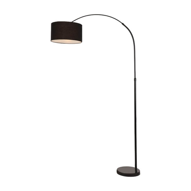 WINTHROP MARBLE-FOOTED ARC LAMP WITH ADJUSTABLE SHADE