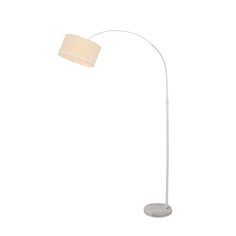WINTHROP MARBLE-FOOTED ARC LAMP WITH ADJUSTABLE SHADE
