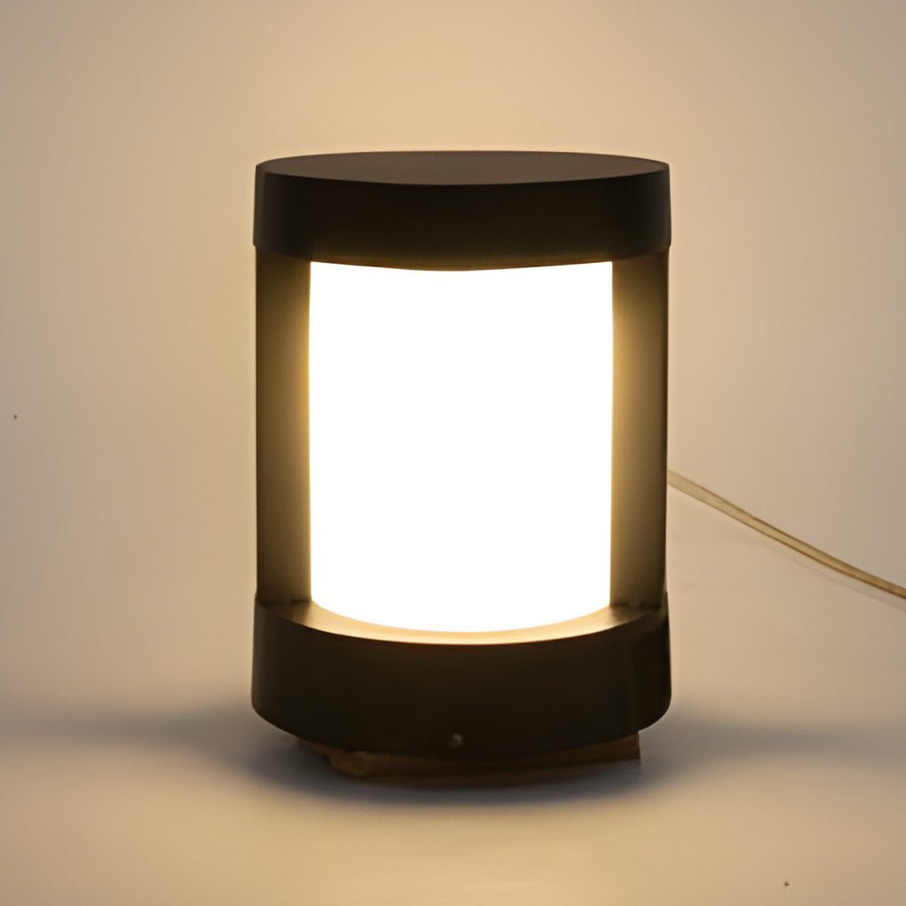 1. **SOMERSET SOLAR GLOW PATHWAY BOLLARD** - A striking black cylindrical light that combines solar and wired functionality for illuminating outdoor pathways with sophistication.

2. **WILLOUGHBY NIGHTSCAPE BOLLARD LAMP** - A refined black LED bollard des