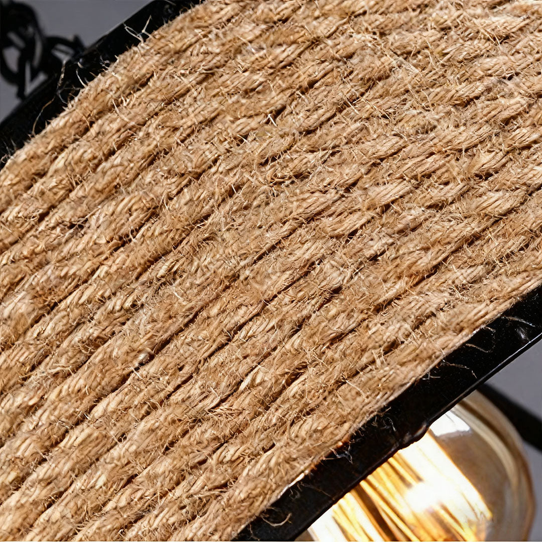 WINDSOR HEMP-WRAPPED CIRCULAR CEILING LANTERN