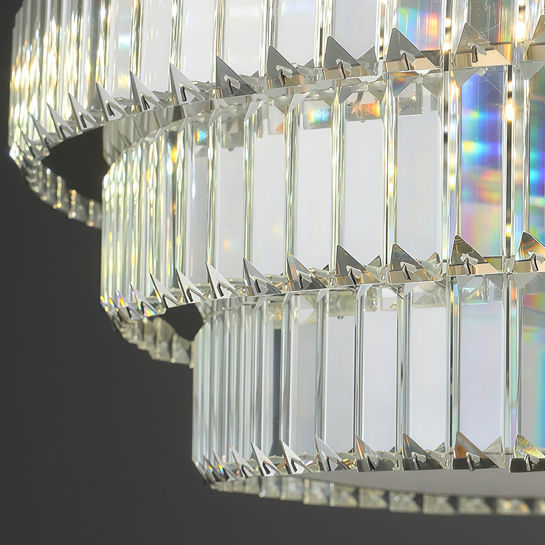 WINDSOR CRYSTAL RAY FLUSH MOUNT LUMINAIRE