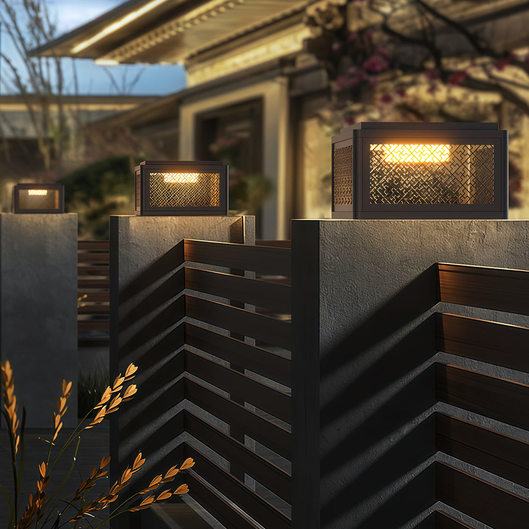 WINTHROP SQUARE PILLAR ILLUMINATOR - WEATHER-RESISTANT OUTDOOR LIGHT