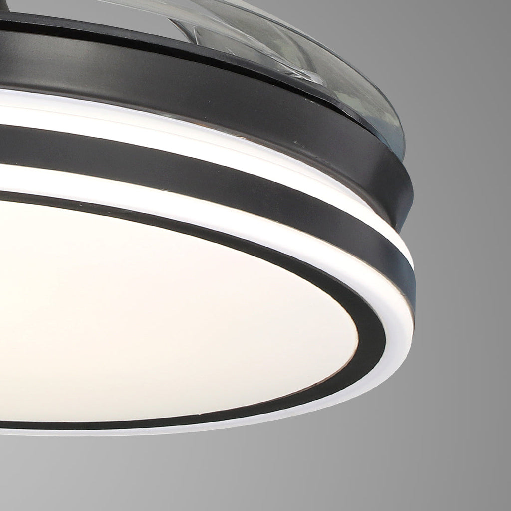 RAVENHURST AERIS BLACK CEILING FAN WITH ILLUMINATED REMOTE CONTROL