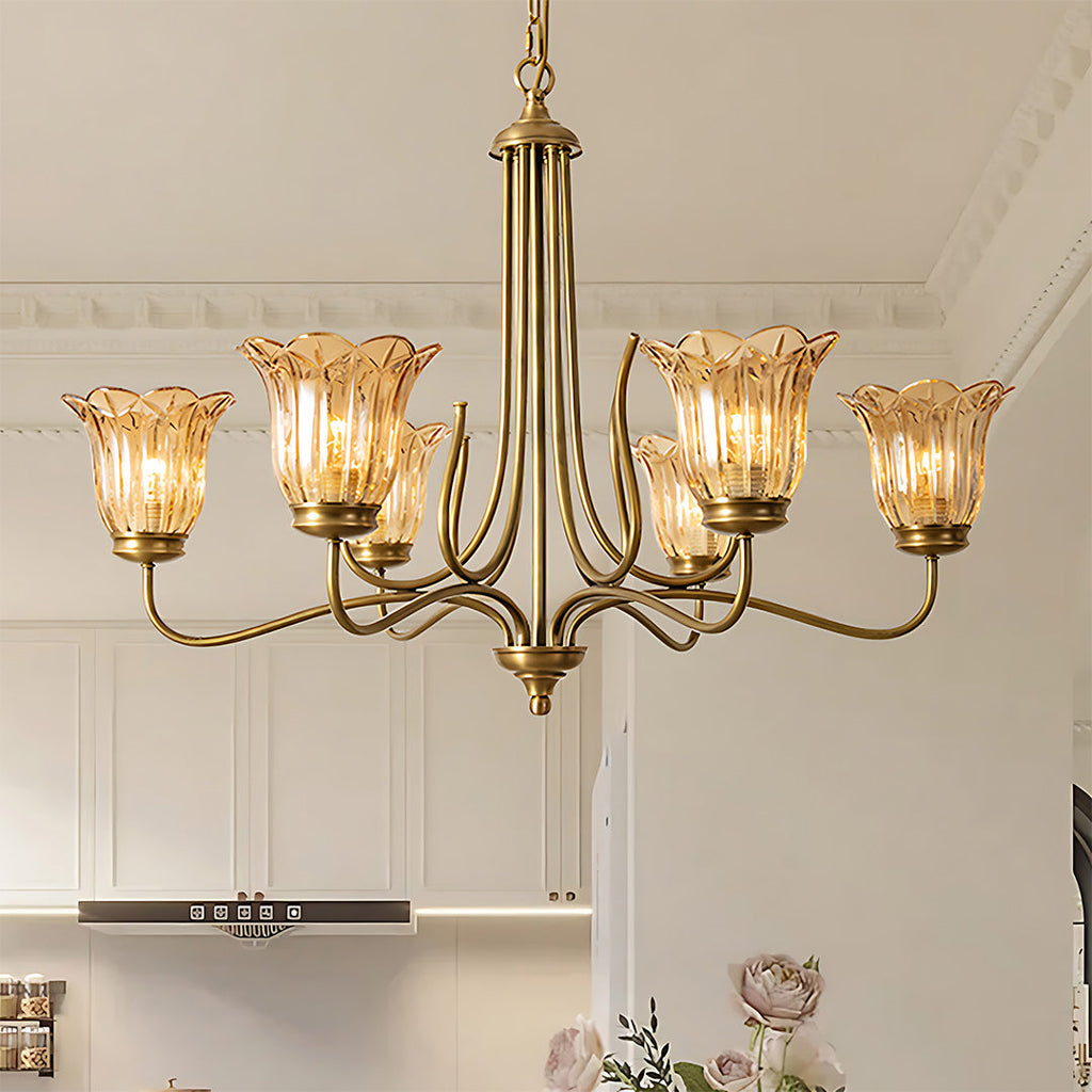 WINDSOR COPPER GLASS ORB CHANDELIER