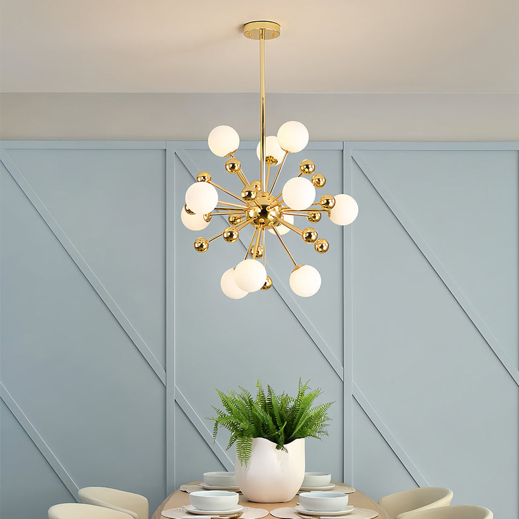 ASTRID AURORA TWELVE-BULB SPUTNIK CEILING LAMP