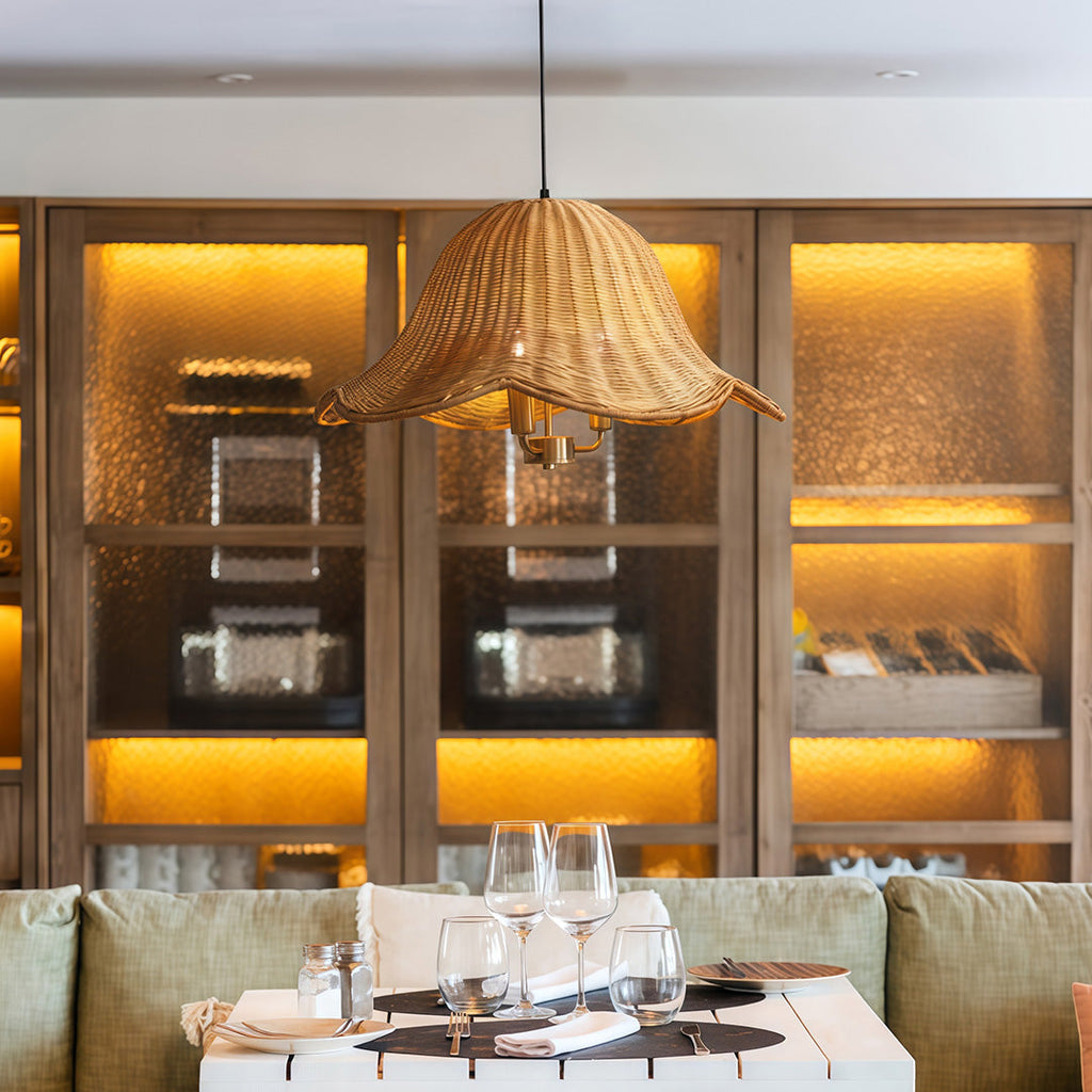 WINCHESTER WOVEN RATTAN CEILING LANTERN