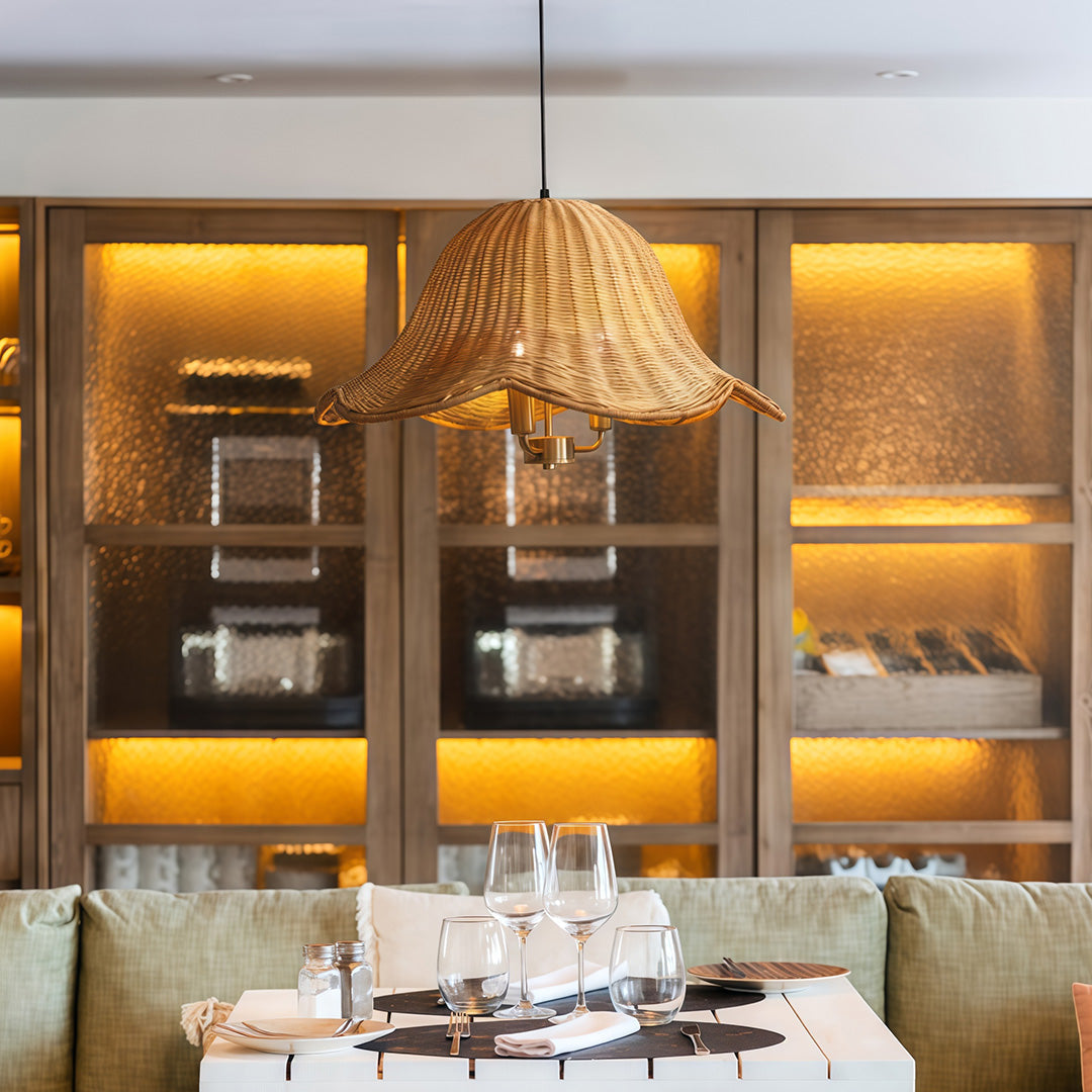 WINCHESTER WOVEN RATTAN CEILING LANTERN