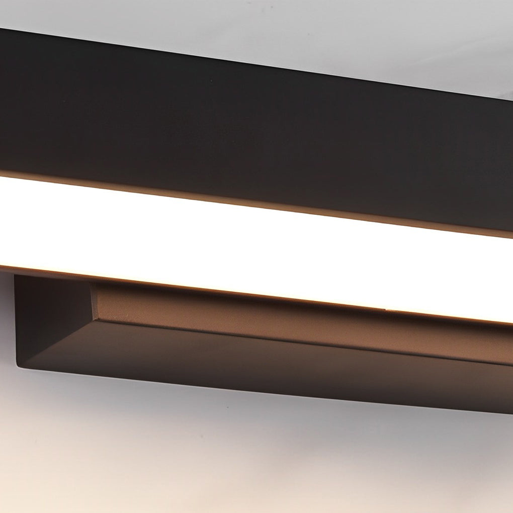 RAVENHALL BLACK RECTANGULAR OUTDOOR LED WALL SCONCE